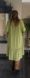 Grote maxi XXL jurk/tuniek "Angel" olijf groen