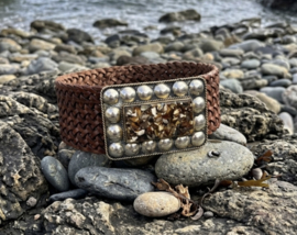 XXl Riem camel rechthoekige gesp