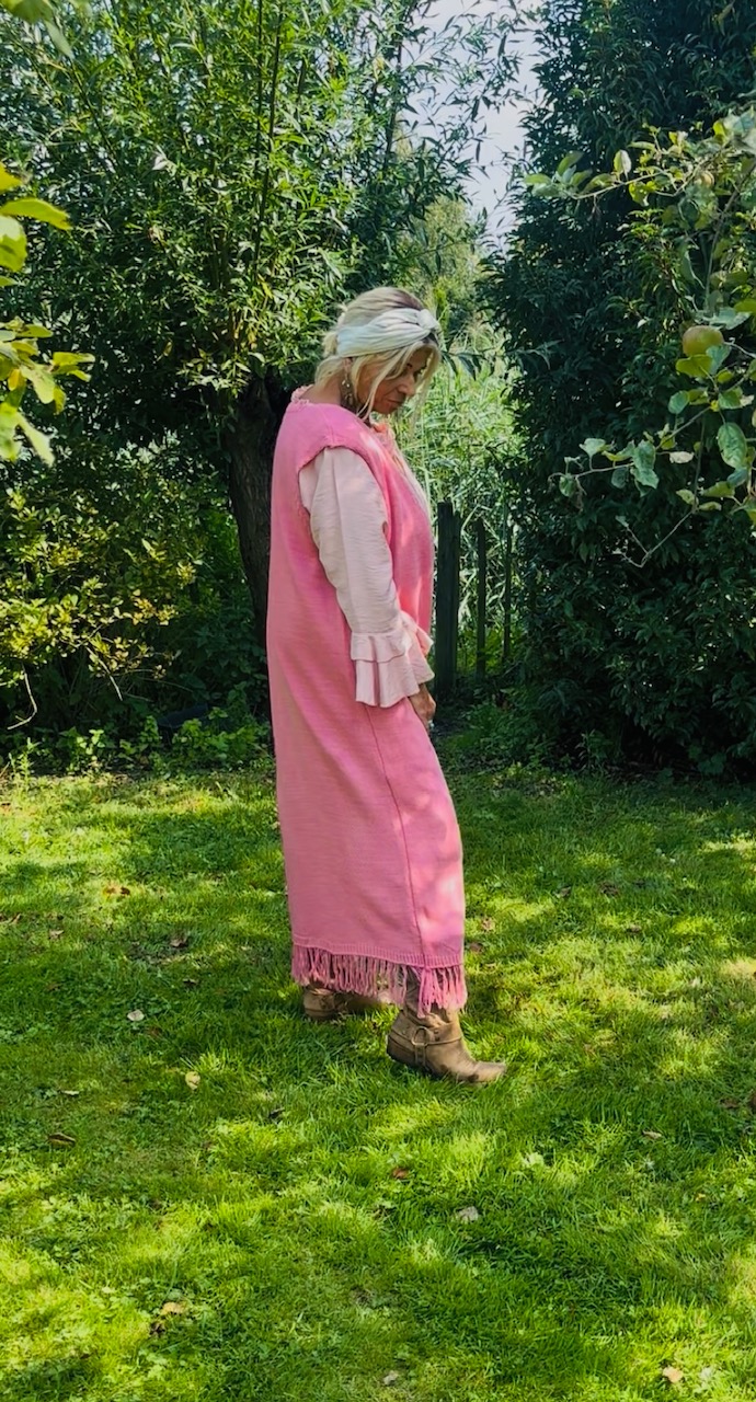 Grote maxi XXL Jurk "Jolien" roze