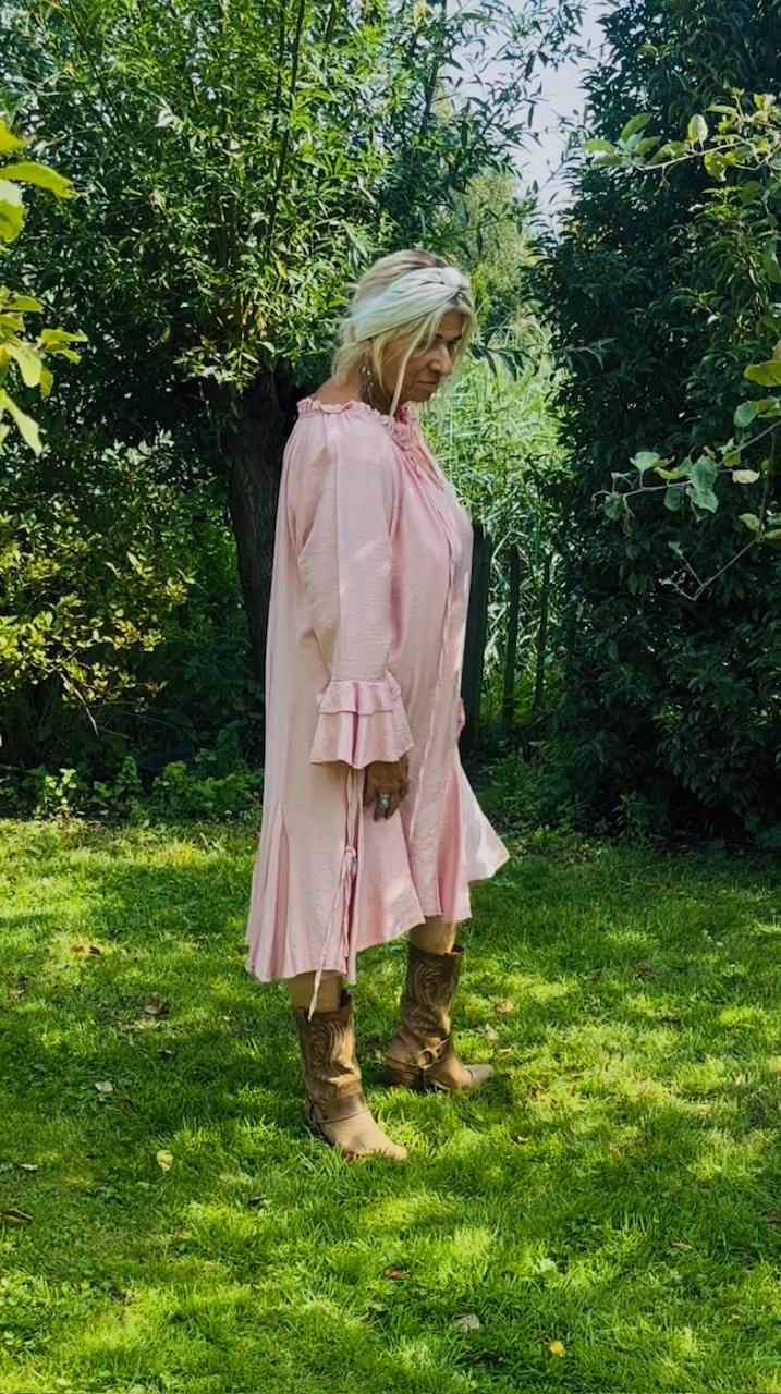 Grote maxi XXL Jurk "Jolien" roze