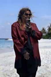 Kolbertje "Amber" bordeaux rood