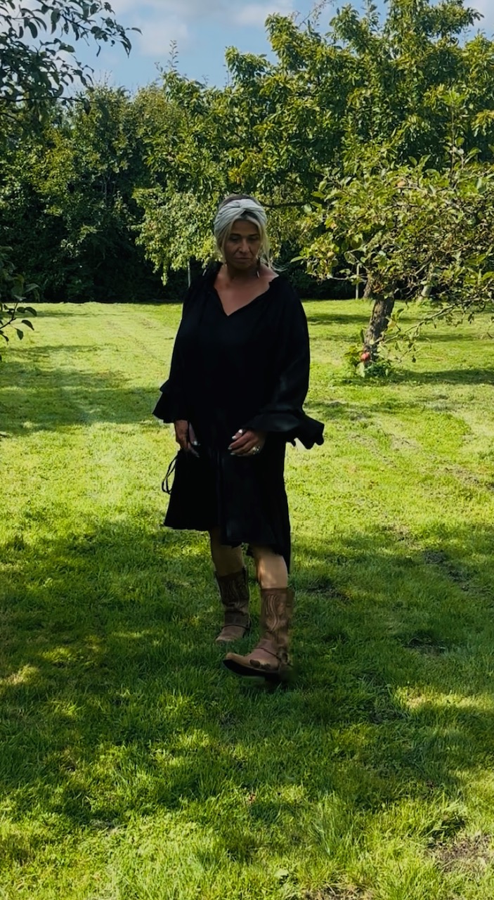 Grote maxi XXL Jurk "Jolien" zwart
