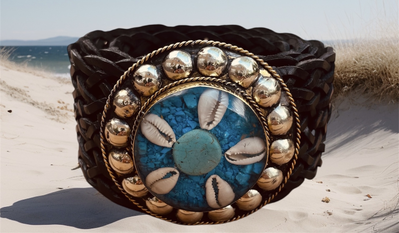 Grote leren riem  zwart nr 60 ( lengte riem 130 cm)