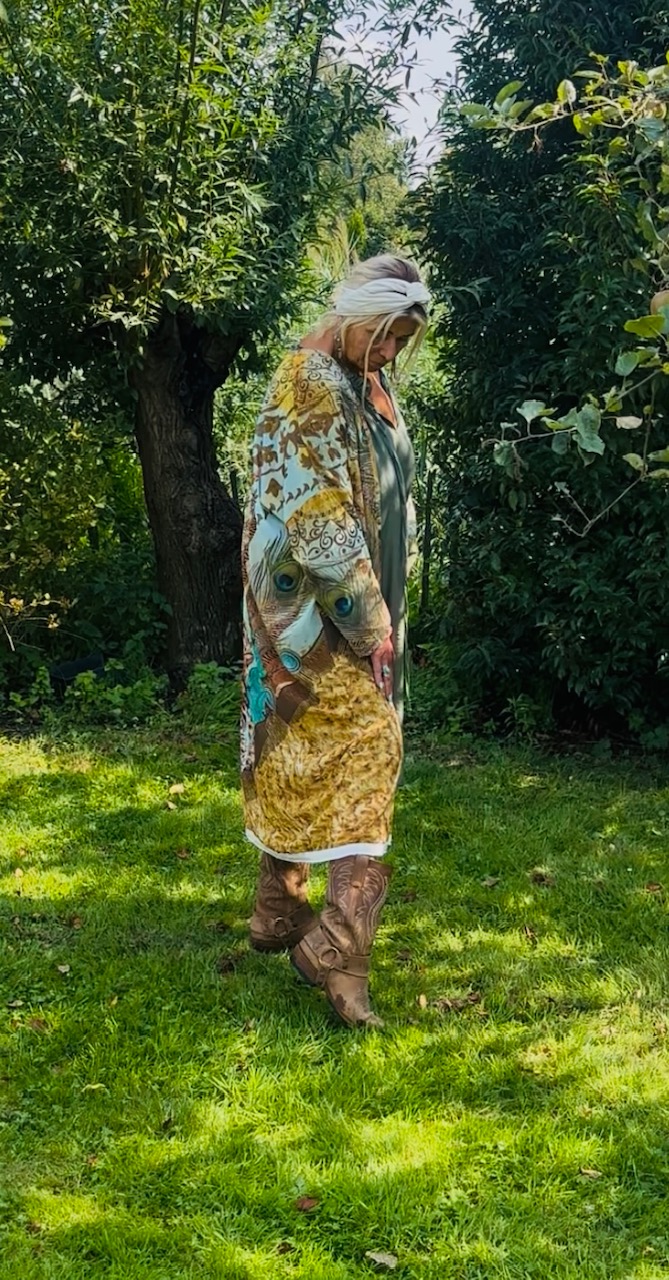 Grote maxi XXL Jurk "Jolien" army groen