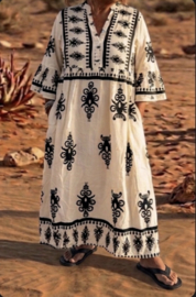 Jurk "Alice" creme/zwart