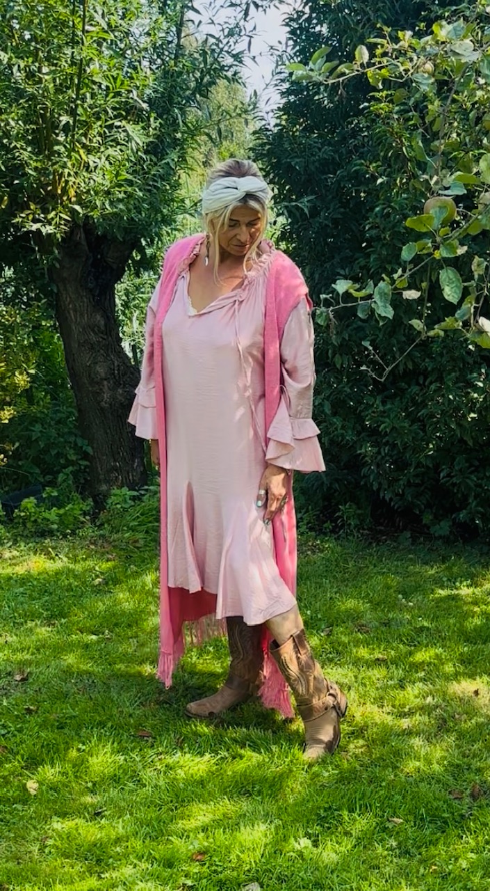 Grote maxi XXL Jurk "Jolien" roze