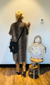 Vintage look leren tas zwart nr. 248