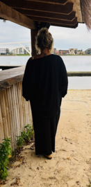 Grote combinatie set  rok en sweater 'Suus" zwart