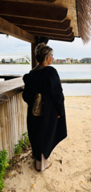 Joggingstof vest zwart met Fatima hand.