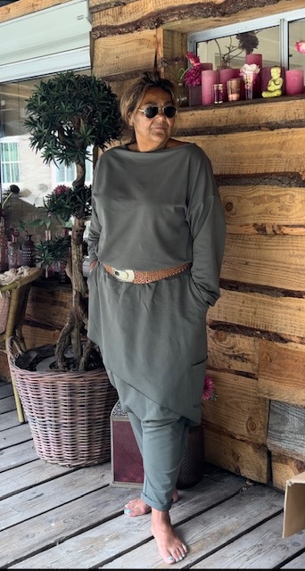 Harem broek army groen "Hip"