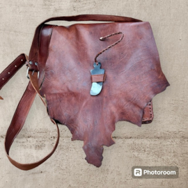 Vitage look leren tas camel nr. 246