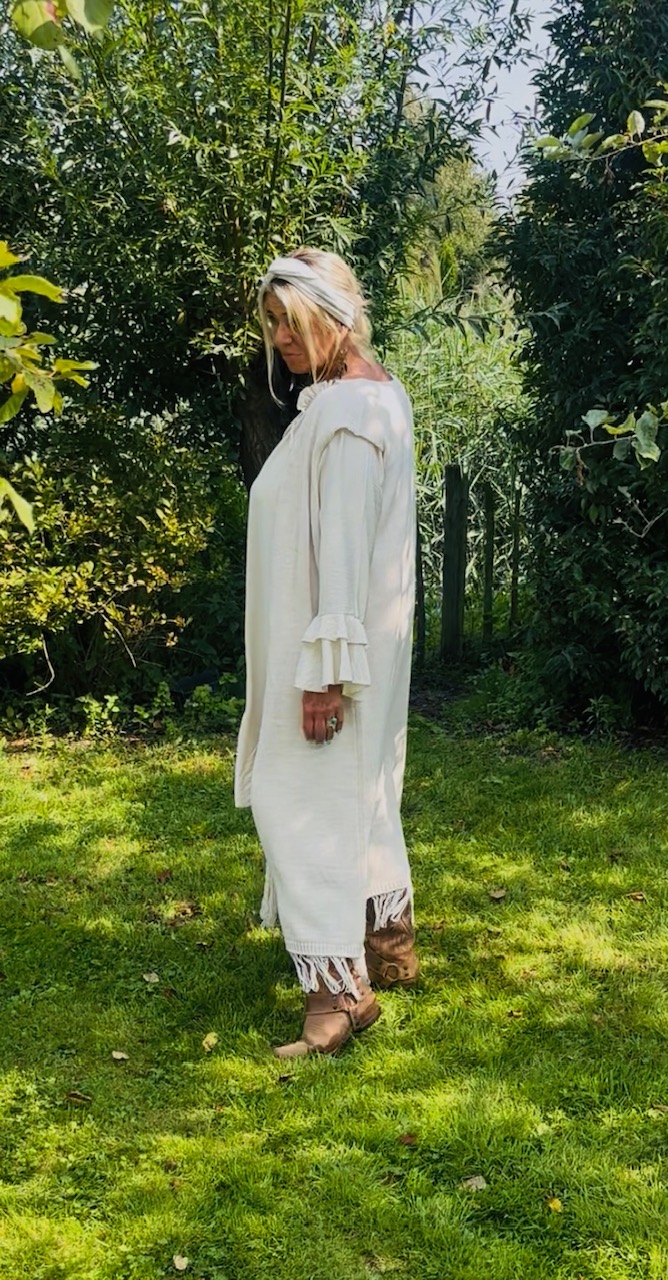 Grote maxi XXL Jurk "Jolien" crème
