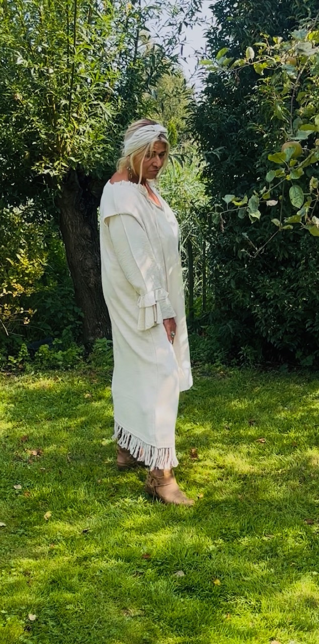 Gilet "Floor" creme.
