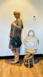 Vintage look leren tas zwart nr. 248