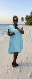 Jurk "Gina" turkoois/blauw