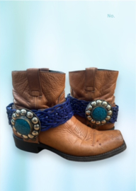 Boots belt blauw met turkoois 3