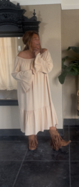 Grote jurk / tuniek "Angel" licht camel