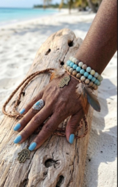 Natuurstenen armbanden set 1