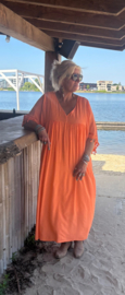 Grote maxi XXL jurk "Rosa" oranje