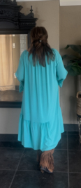 Grote maxi  XXL jurk / tuniek "Angel" turkoois