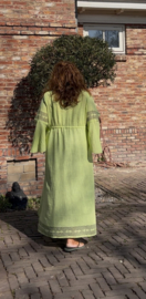 Grote maxi XXL jurk "lois" lime groen