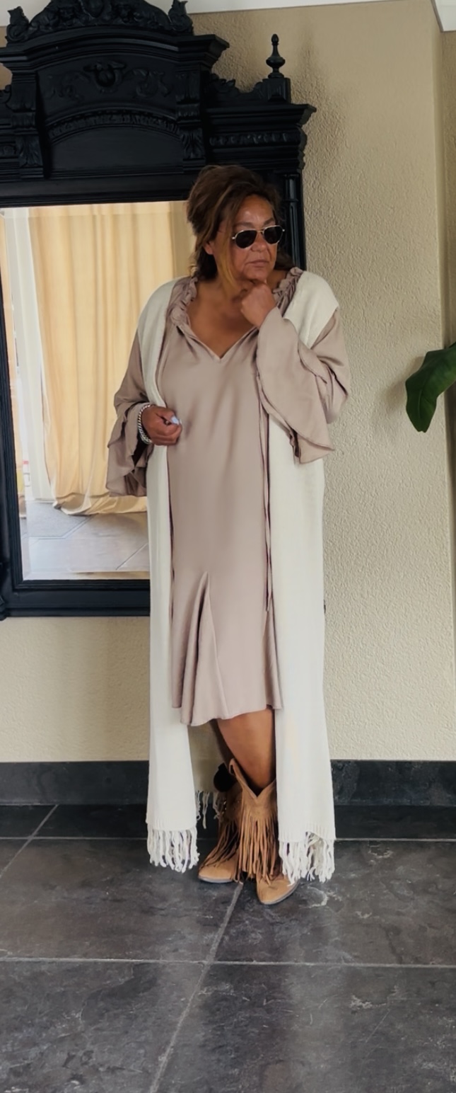 Jolien combinatie set camel/creme
