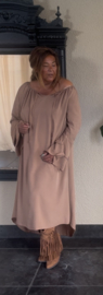 Grote maxi XXL jurk "Mae" camel