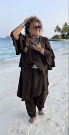 XXL  set "Ibiza" donker bruin