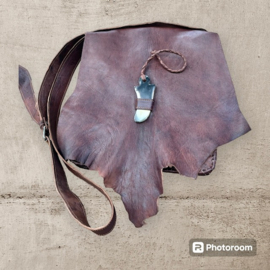 Vitage look leren tas donker bruin nr 247