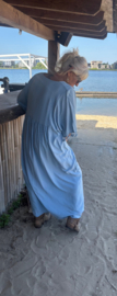 Grote maxi XXL jurk "Rosa" jeans blauw
