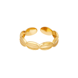 Ring | Sea shells | Goudkleur