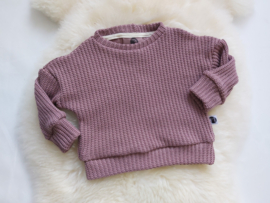 Mauve big knit trui