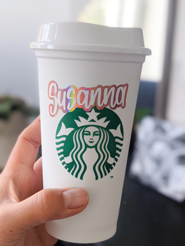 Starbucks cup herbruikbaar - met gepersonaliseerde naam | Flessen en | GreiniDesigns