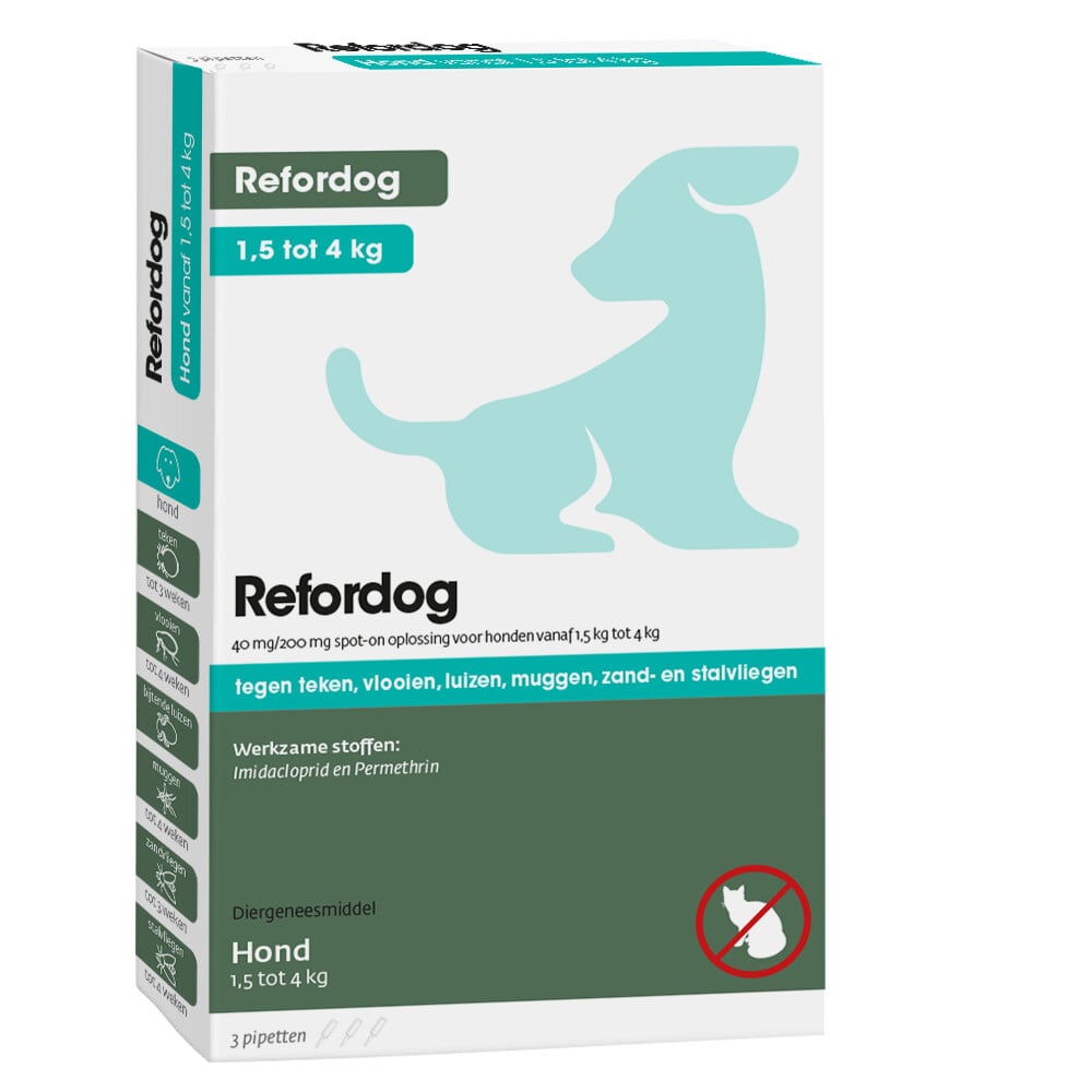 Refordogs spot-on  1.5-4 kg 3 pipet