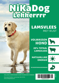 NiKaDog® Lekkerrr Lam met Rijst 12 kg