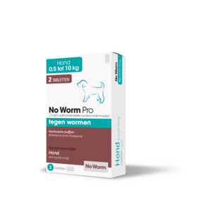 No Worm Pro 2 tablet kleine hond  & puppy 0.5 tot 10 kg