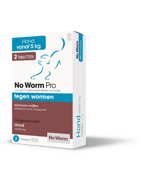 No Worm Pro 2 hond vanaf 5 kg tm 75 kg