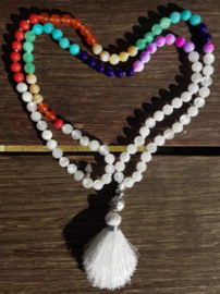 "De Zeven-Chakra Mala" (basis wit)