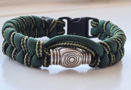 Paracord armband Army Fishtale Green Swirl