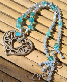 Heart Blues Choker
