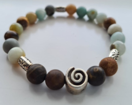 Unisex "Spiral Jaspis" Armband