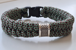 Paracord armband Army Fishtale Red-Green