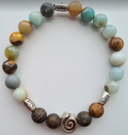 Unisex "Spiral Jaspis" Armband