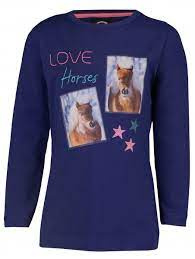 HORKA Shirt Pony  Blue  Maat | 98