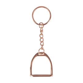 Red Horse Sleutelhanger Stijgbeugel | Rose Goud
