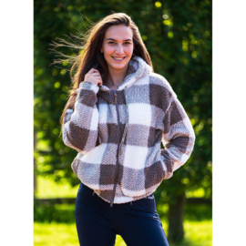 Mountain Horse Vest Chess Fleece | White/beige