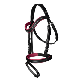 HORKA Hoofdstel Jolly | Zwart/Rose | Maat Pony