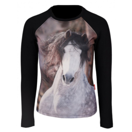 RED HORSE T-Shirt Pixel Deep Black | 164