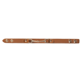 HORKA Armband Leer met Bit | Bruin/rose