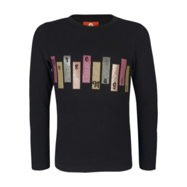 Red Horse T-shirt Fame Black | Maat